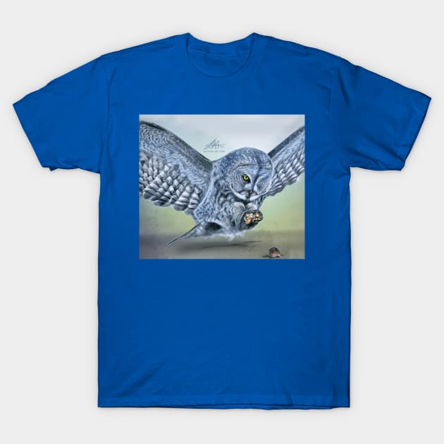 Digital Owl T-Shirt by BlackDigitalArt